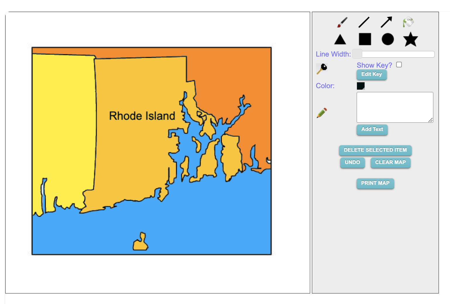 Make your Own Rhode Island Map Online